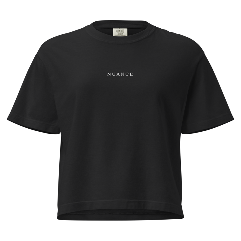 NUANCE — Women's Boxy Tee Black