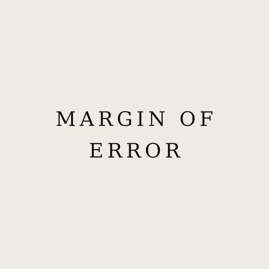 MARGIN OF ERROR — Premium Unisex Tee — print close-up