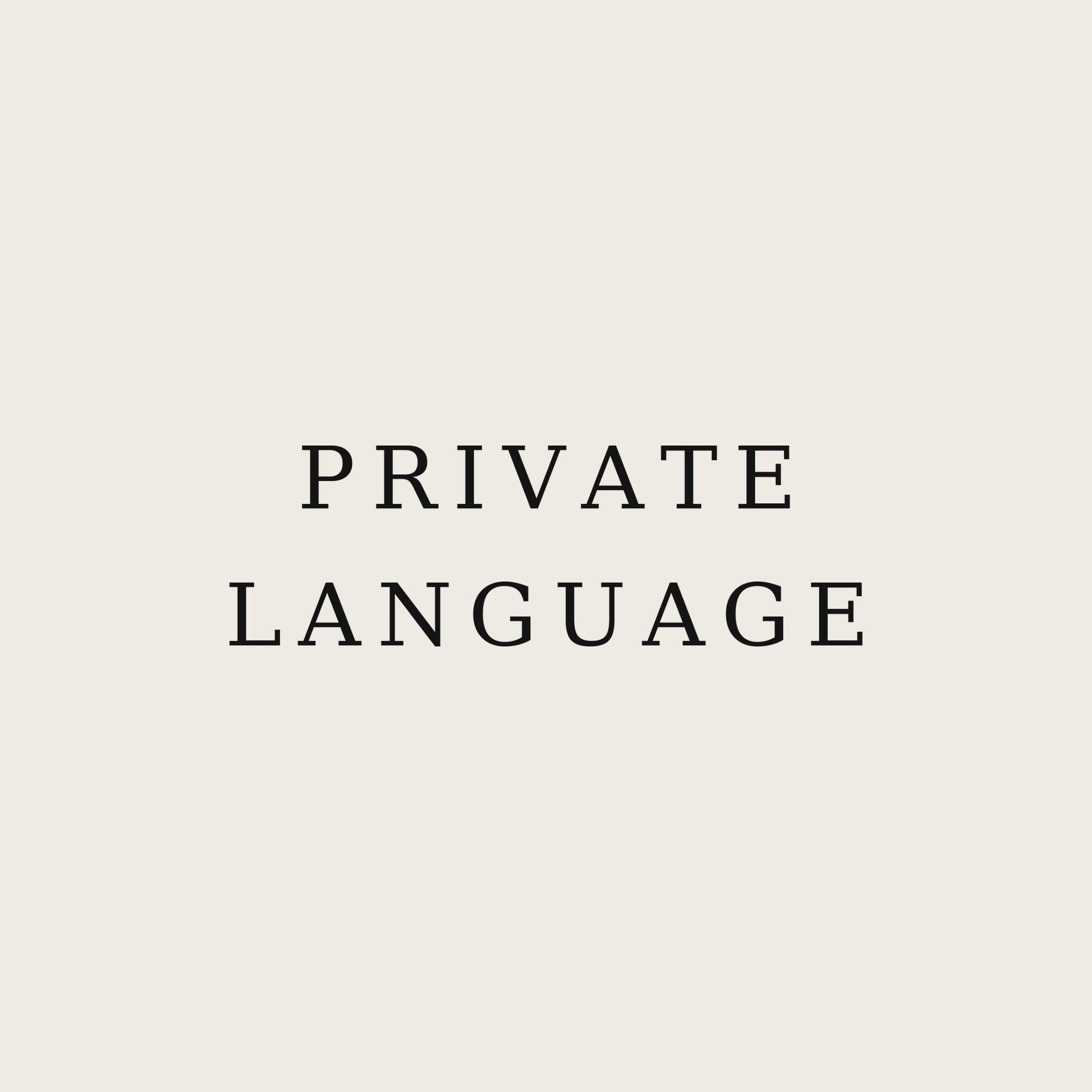 PRIVATE LANGUAGE — Premium Unisex Tee — print close-up