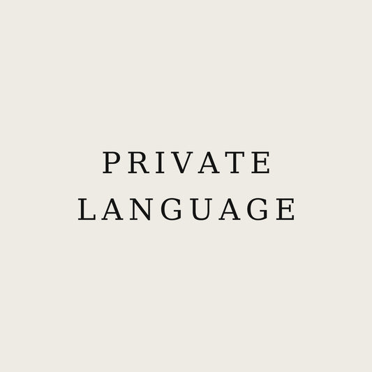 PRIVATE LANGUAGE — Premium Unisex Tee — print close-up